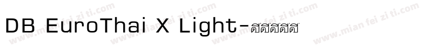 DB EuroThai X Light字体转换